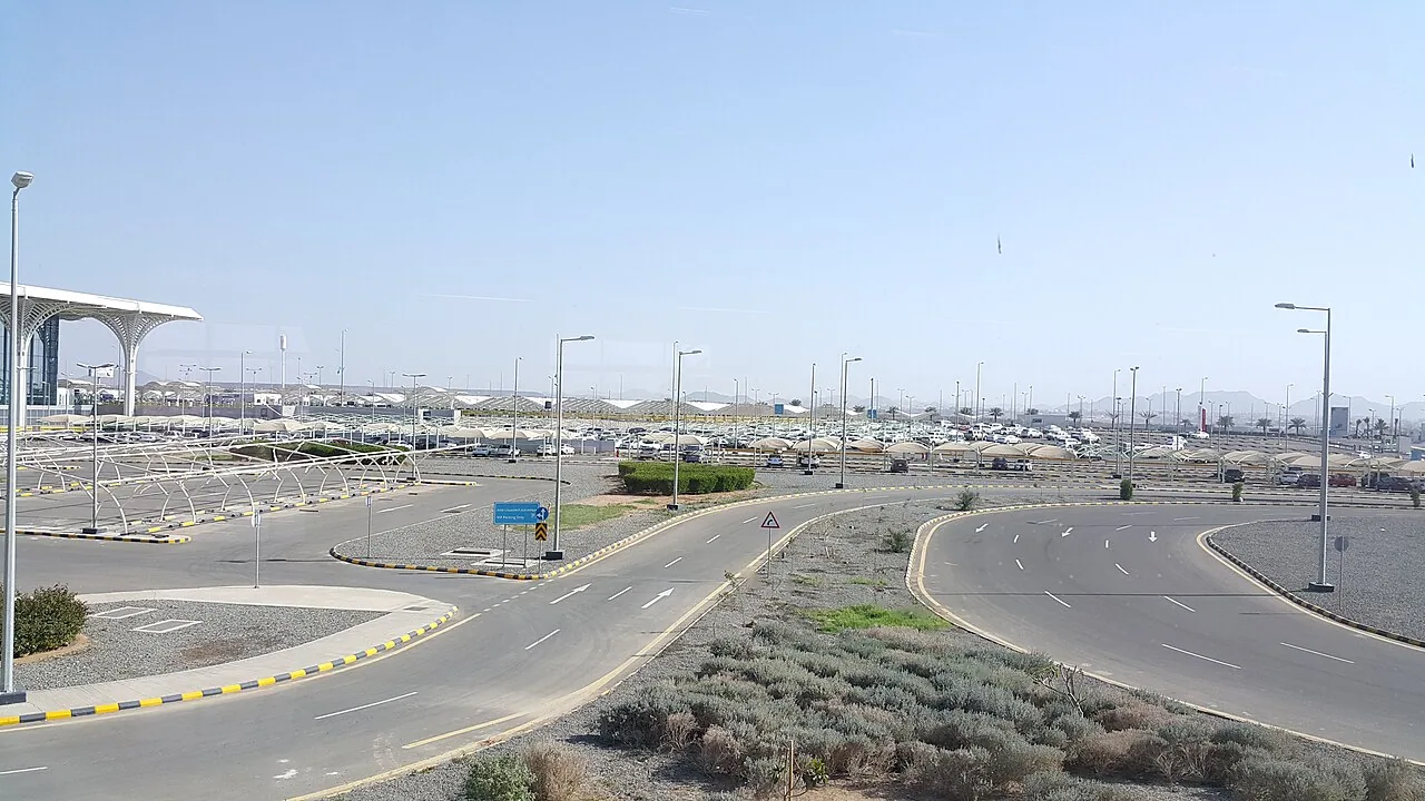 Parking area at Madinah airport.