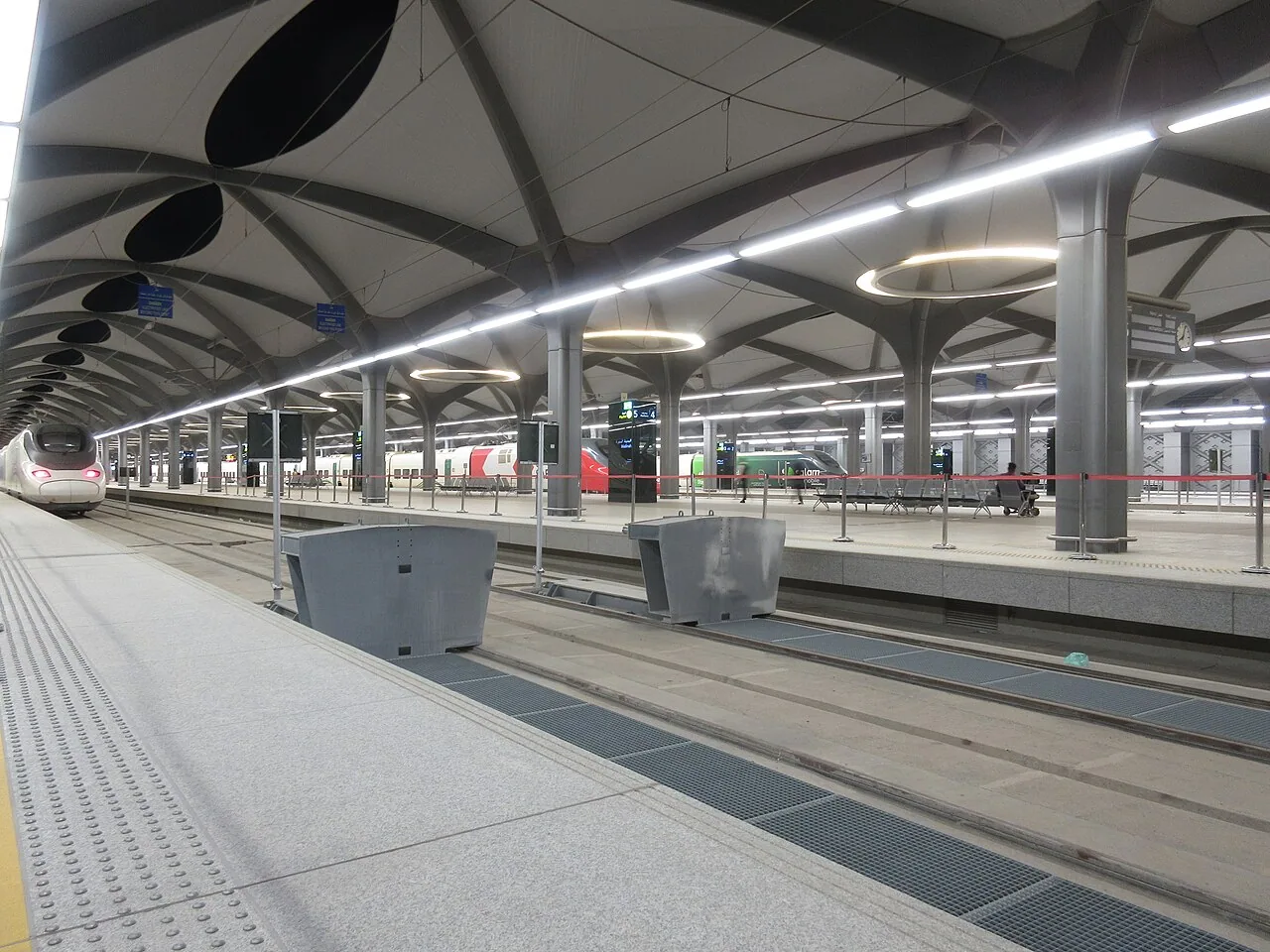 Platform at Madinah Haramain high-speed railway station.