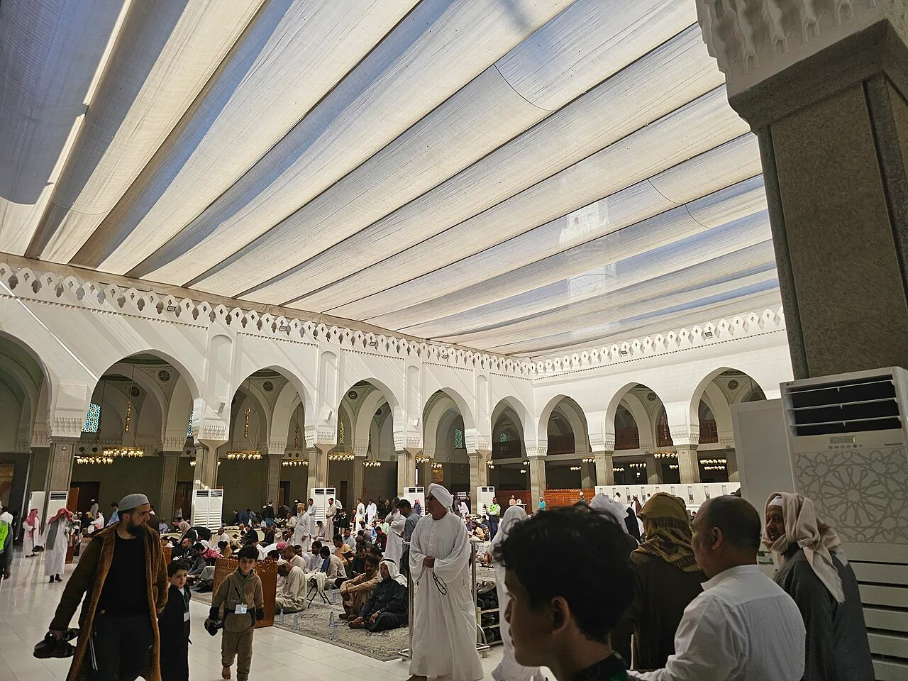 A foyer at Masjid Quba in Madinah.