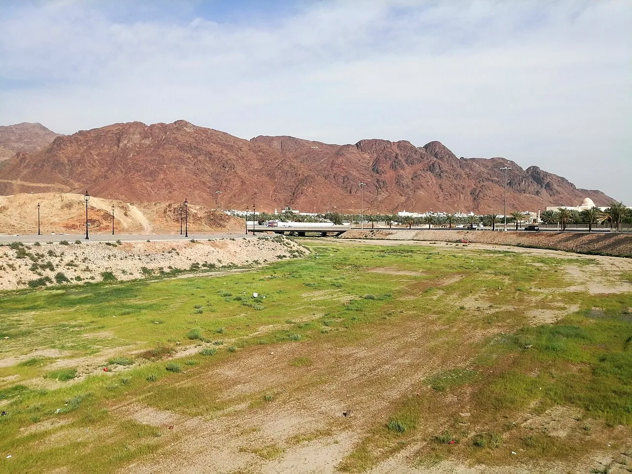Mount Uhud seen from Madinah.