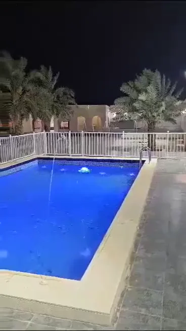 The pool area