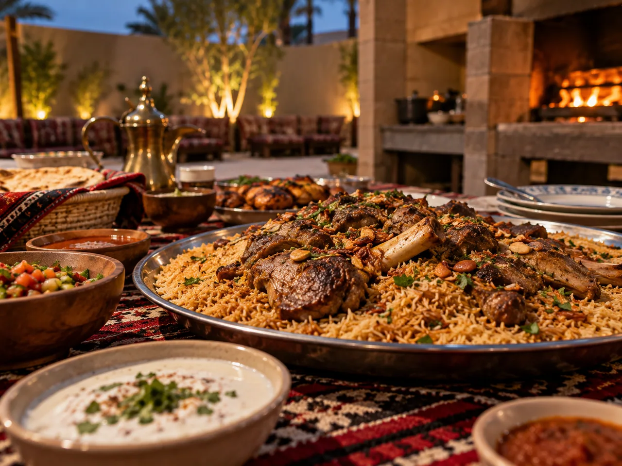 Shared meal at an outdoor gathering; illustrative image.