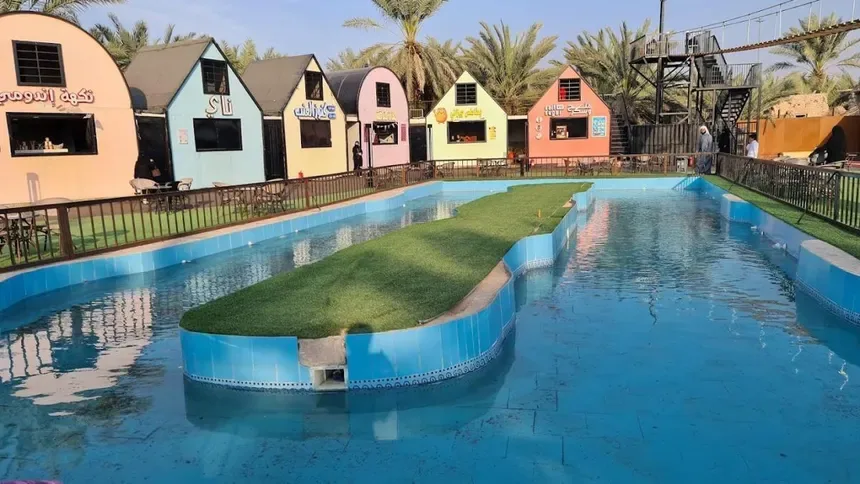 Buildings and outdoor area at Al Marbad Farm.