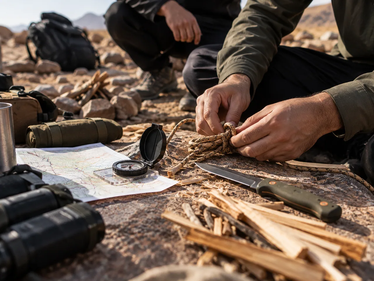 Outdoor skills activity; illustrative image.