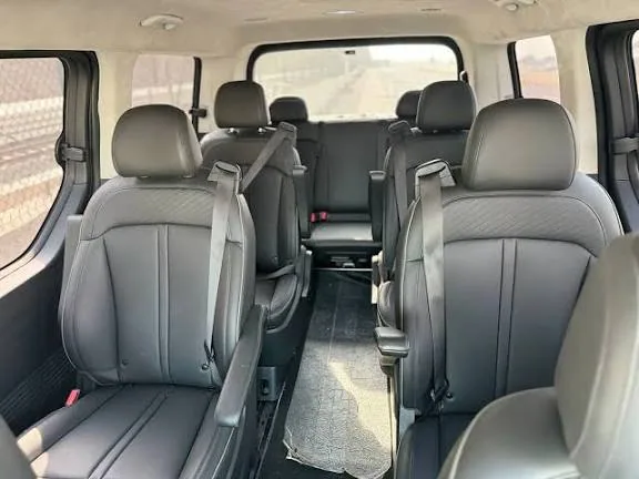 Passenger van interior; vehicle type is illustrative.