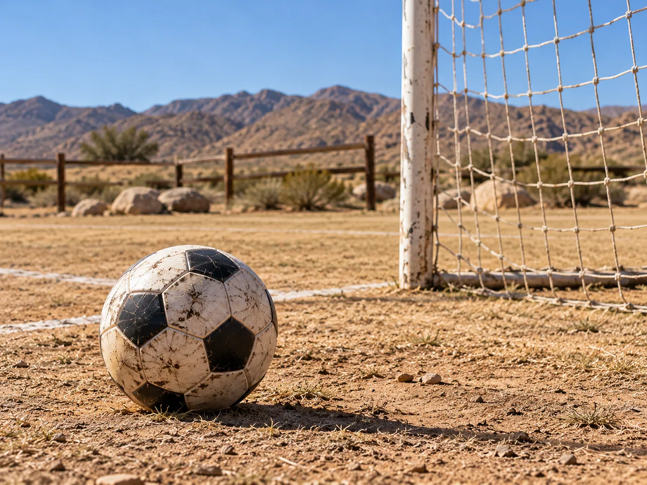 Football activity outdoors; illustrative image.
